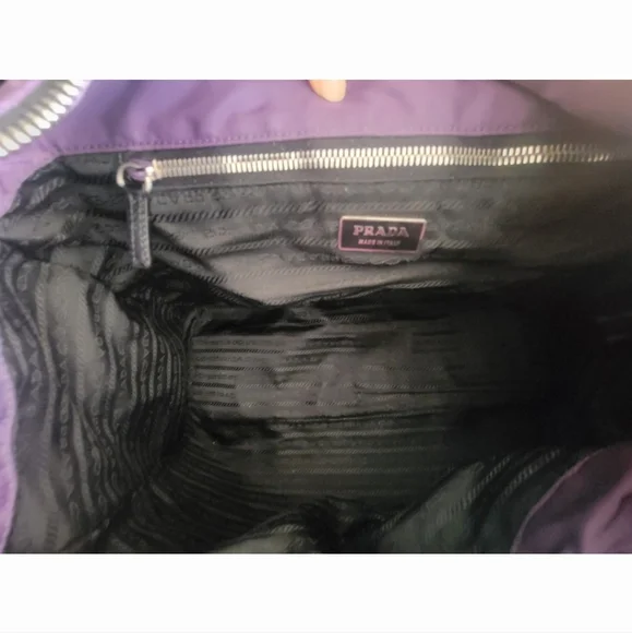 SALE!!!!💯Authentic Prada Tessuto Metallo Vintage Shoulder Bag In Violet - Picture 4 of 4